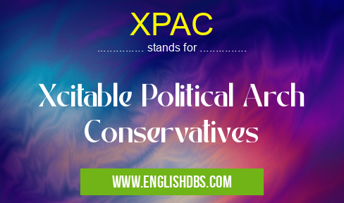XPAC means Xcitable Political Arch Conservatives XPAC