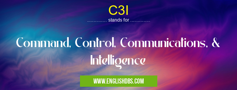 C3I means Command, Control, Communications, & Intelligence C3I