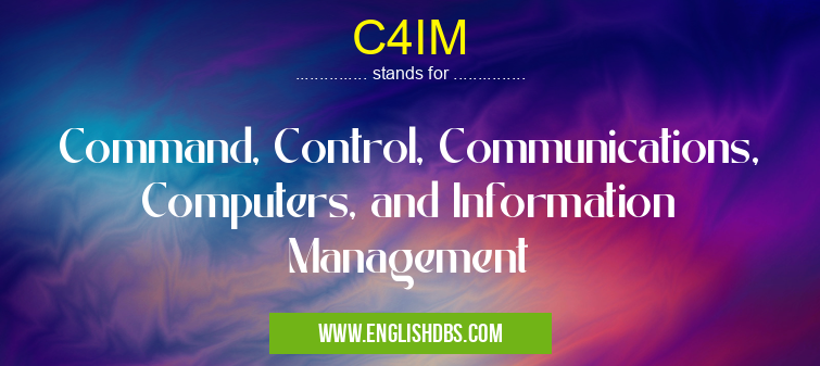 C4IM means Command, Control, Communications, Computers, and Information Management C4IM