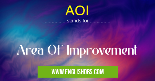 AOI means Area Of Improvement AOI