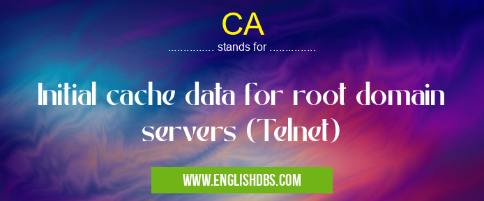 CA means Initial cache data for root domain servers (Telnet) CA