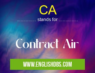 CA means Contract Air CA