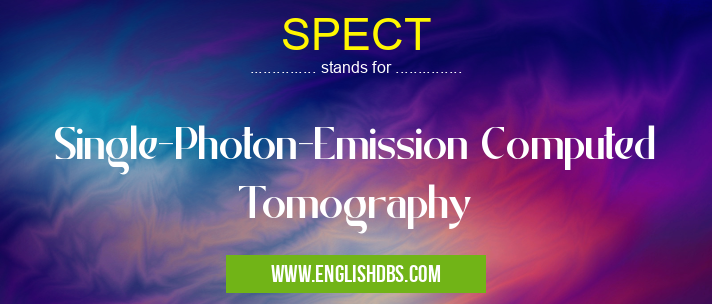 SPECT means Single-Photon-Emission Computed Tomography SPECT