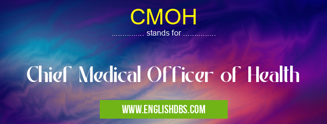CMOH means Chief Medical Officer of Health CMOH