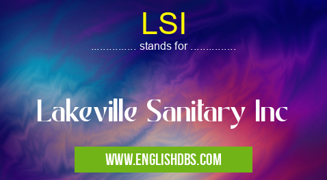 LSI means Lakeville Sanitary Inc LSI