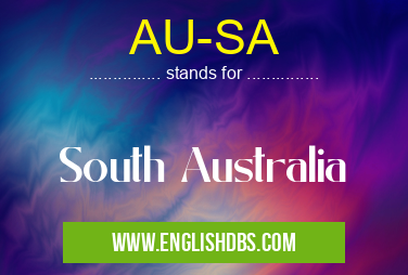 AU-SA means South Australia AU-SA