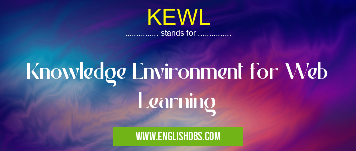 KEWL means Knowledge Environment for Web Learning KEWL