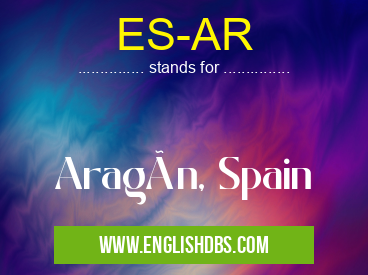 ES-AR means Aragón, Spain ES-AR