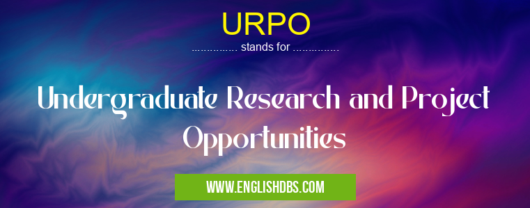 URPO means Undergraduate Research and Project Opportunities URPO