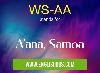 WS-AA means A'ana, Samoa WS-AA