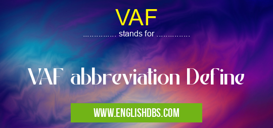 VAF means VAF abbreviation Define VAF