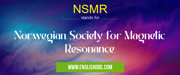 NSMR means Norwegian Society for Magnetic Resonance NSMR