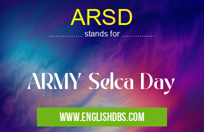 ARSD means ARMY Selca Day ARSD
