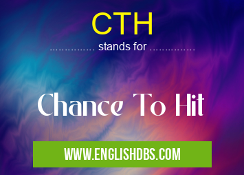 CTH means Chance To Hit CTH