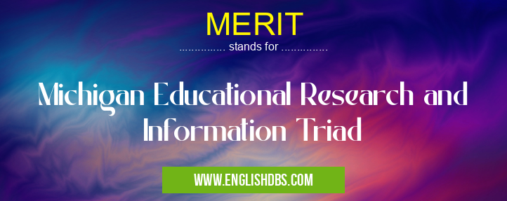 MERIT means Michigan Educational Research and Information Triad MERIT