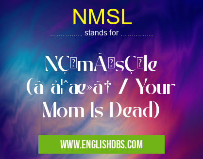 NMSL means NÇmÄsÇle (ä½ å¦ˆæ»äº† / Your Mom Is Dead) NMSL