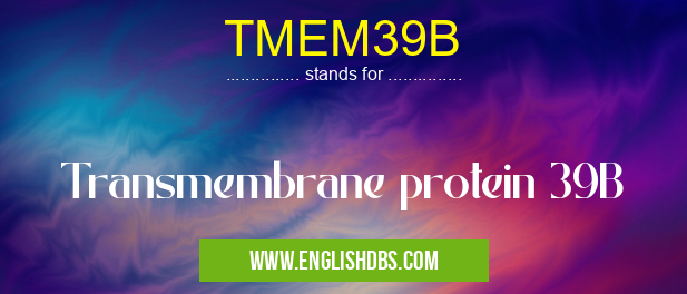 TMEM39B means Transmembrane protein 39B TMEM39B