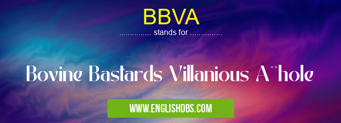 BBVA means Bovine Bastards Villanious A**hole BBVA