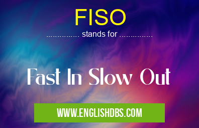 FISO means Fast In Slow Out FISO