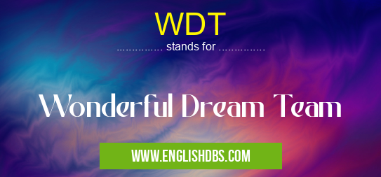 WDT means Wonderful Dream Team WDT