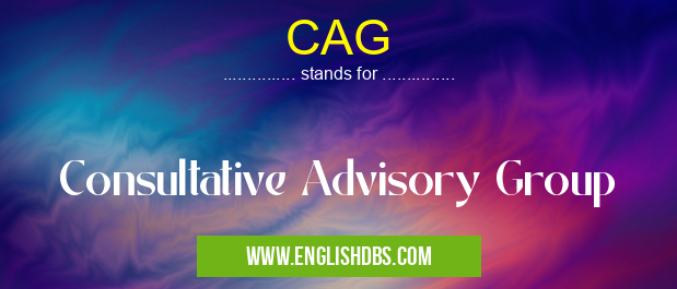 CAG means Consultative Advisory Group CAG