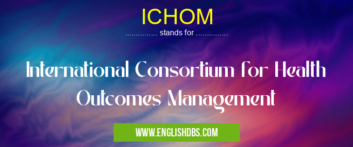 ICHOM means International Consortium for Health Outcomes Management ICHOM
