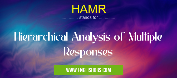 HAMR means Hierarchical Analysis of Multiple Responses HAMR
