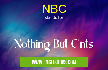 NBC means Nothing But C*nts NBC