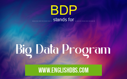 BDP means Big Data Program BDP