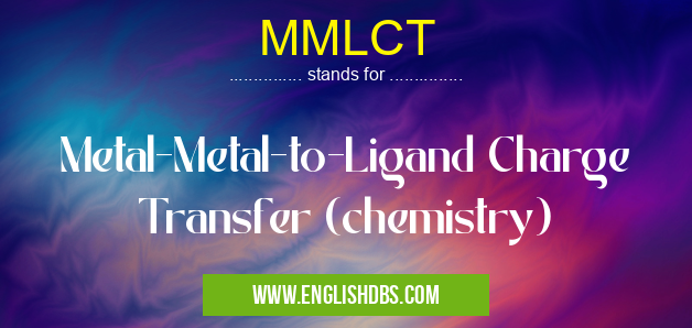 MMLCT means Metal-Metal-to-Ligand Charge Transfer (chemistry) MMLCT