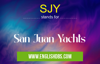 SJY means San Juan Yachts SJY