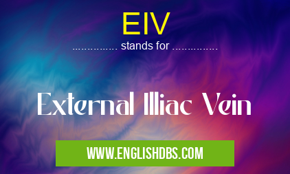 EIV means External Illiac Vein EIV