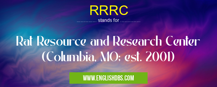 RRRC means Rat Resource and Research Center (Columbia, MO; est. 2001) RRRC