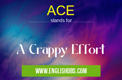 ACE means A Crappy Effort ACE