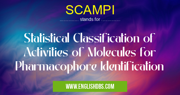 SCAMPI means Statistical Classification of Activities of Molecules for Pharmacophore Identification SCAMPI