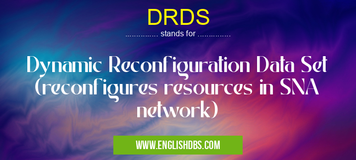DRDS means Dynamic Reconfiguration Data Set (reconfigures resources in SNA network) DRDS