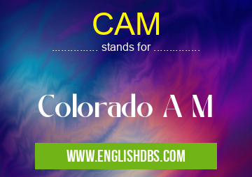 CAM means Colorado A M CAM