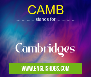 CAMB means Cambridges CAMB