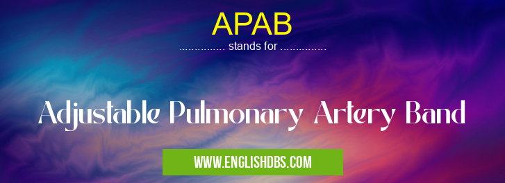 APAB means Adjustable Pulmonary Artery Band APAB