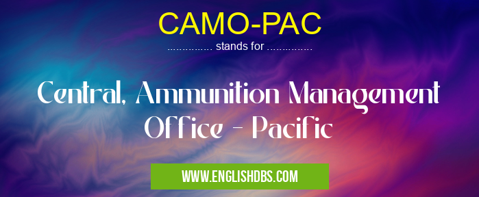 CAMO-PAC means Central, Ammunition Management Office - Pacific CAMO-PAC