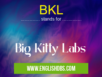 BKL means Big Kitty Labs BKL