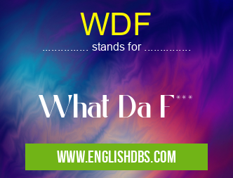 WDF means What Da F*** WDF