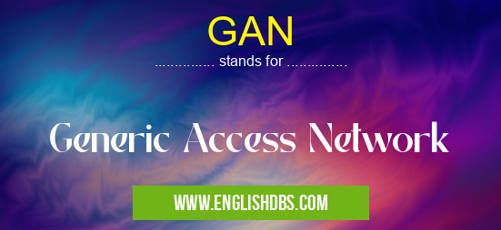 GAN means Generic Access Network GAN