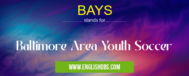 BAYS means Baltimore Area Youth Soccer BAYS