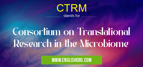 CTRM means Consortium on Translational Research in the Microbiome CTRM