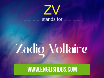 ZV means Zadig Voltaire ZV