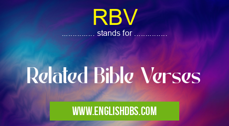 RBV means Related Bible Verses RBV