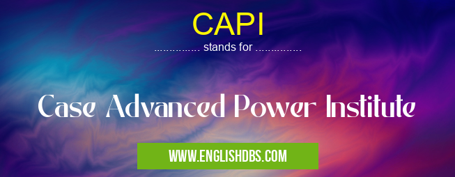 CAPI means Case Advanced Power Institute CAPI