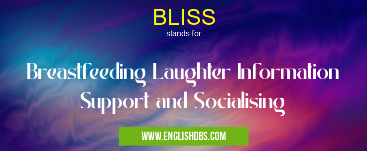 BLISS means Breastfeeding Laughter Information Support and Socialising BLISS