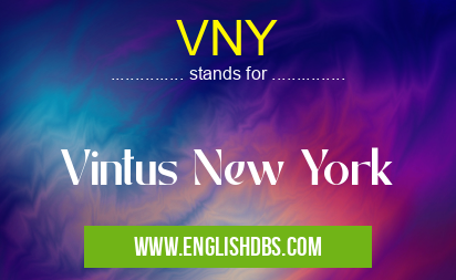 VNY means Vintus New York VNY